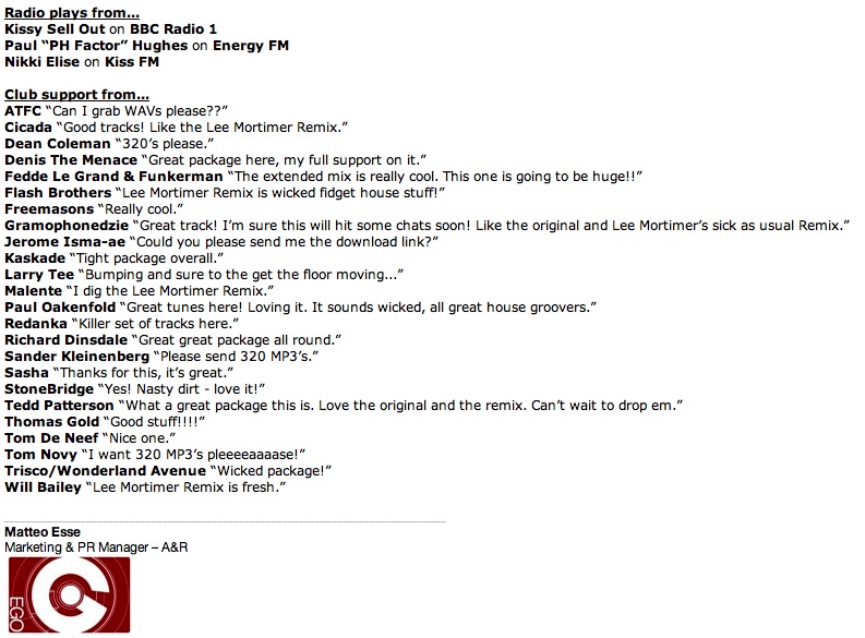 Initial Get Busy Reactions