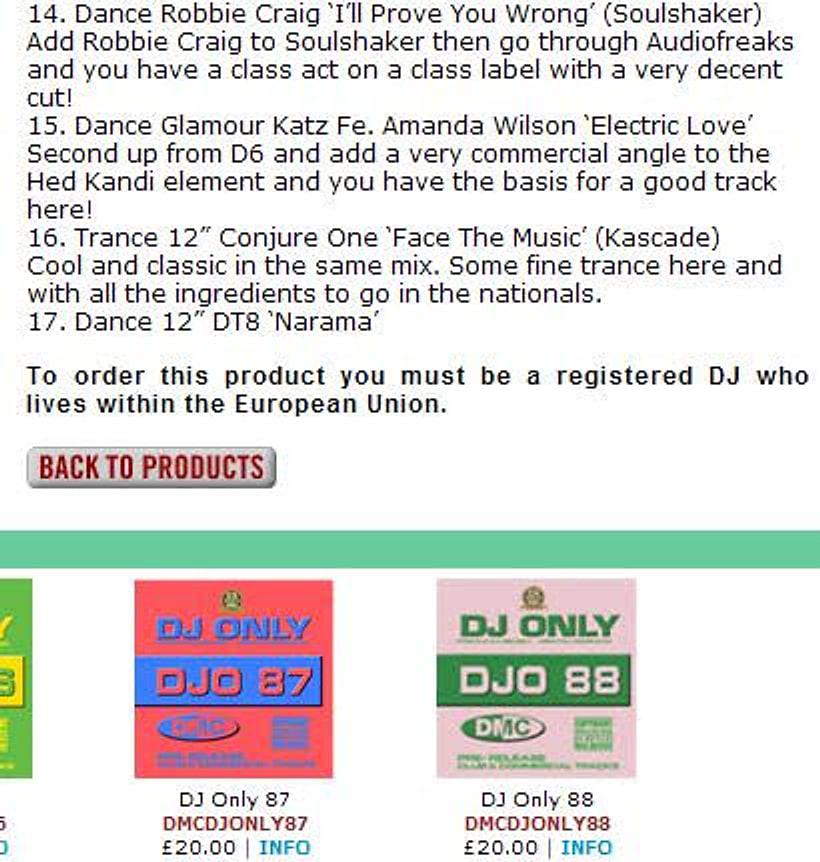 DMC DJ Only listing describing Robbie Craig, I'll Prove You Wrong (Soulshaker)