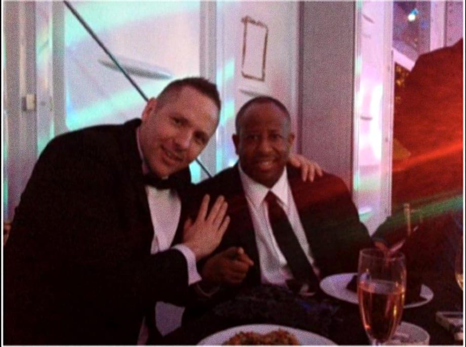 Matt with DJ Premier at a dinner in Dubai