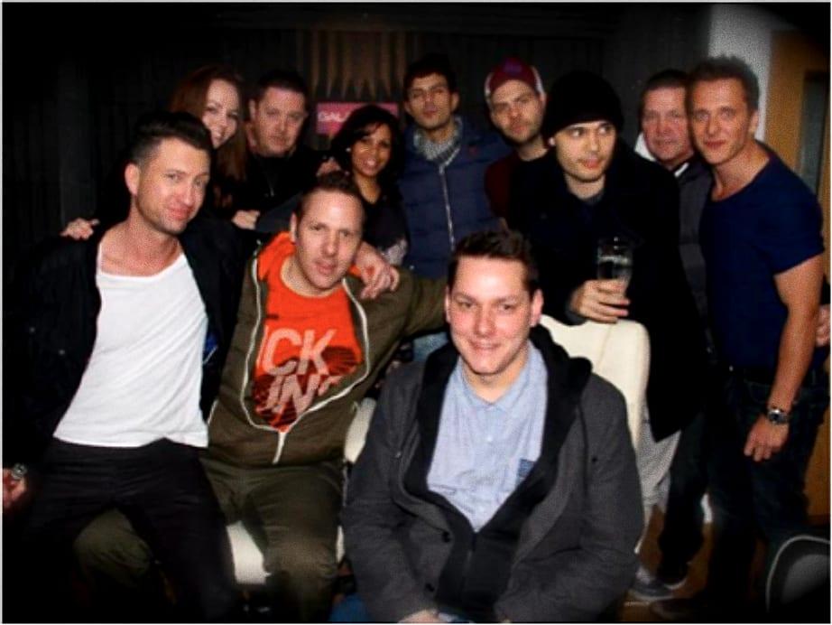 5ive with the Audiofreaks team at Galactic Studios