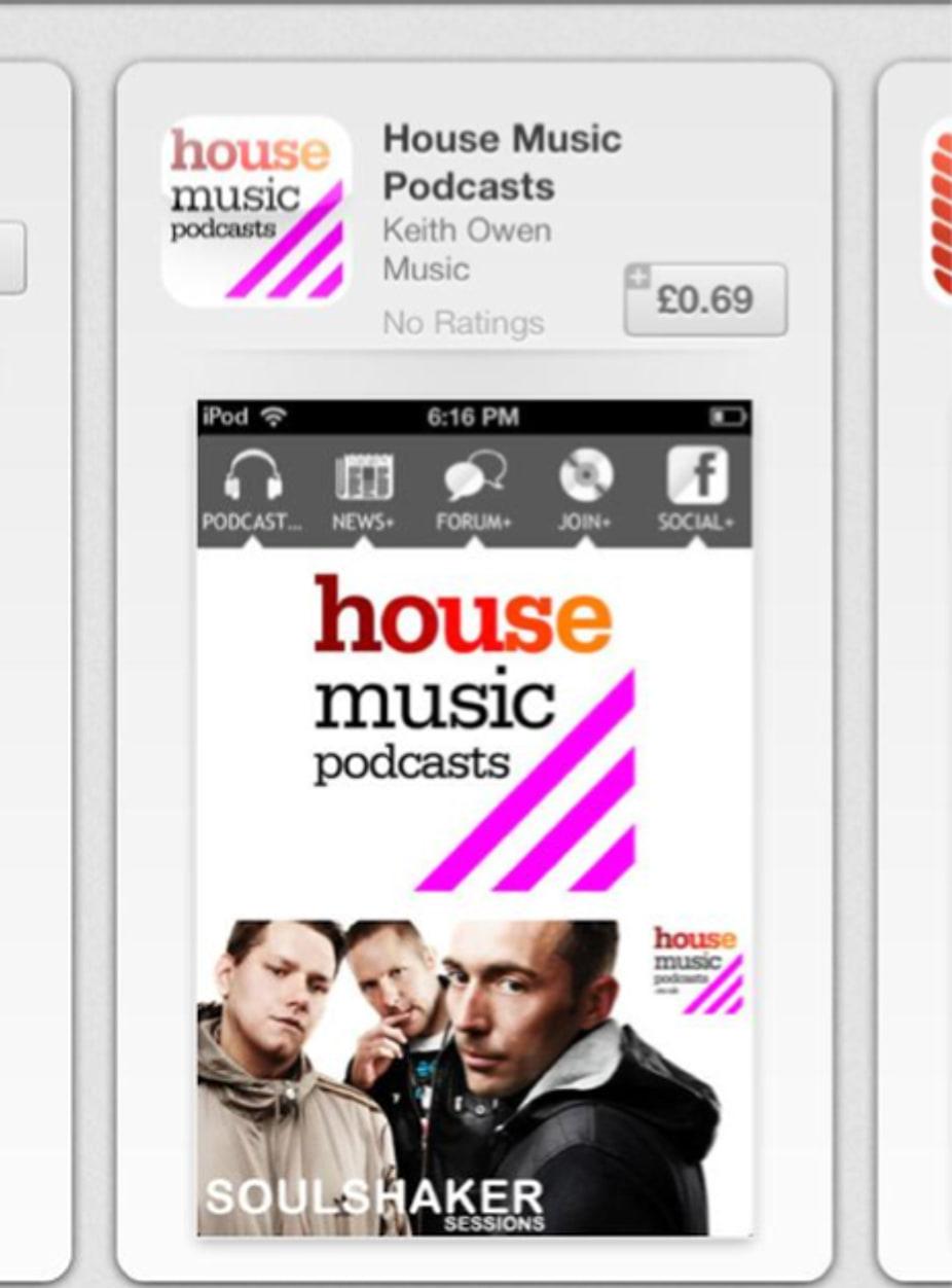 House Music Podcasts app showing Soulshaker Sessions