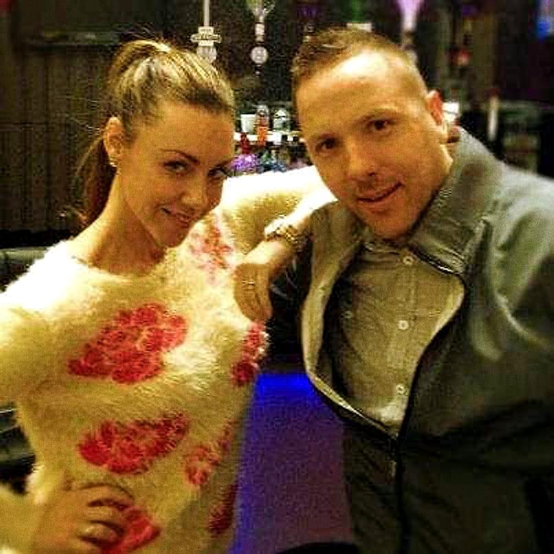 Matt with Michelle Heaton